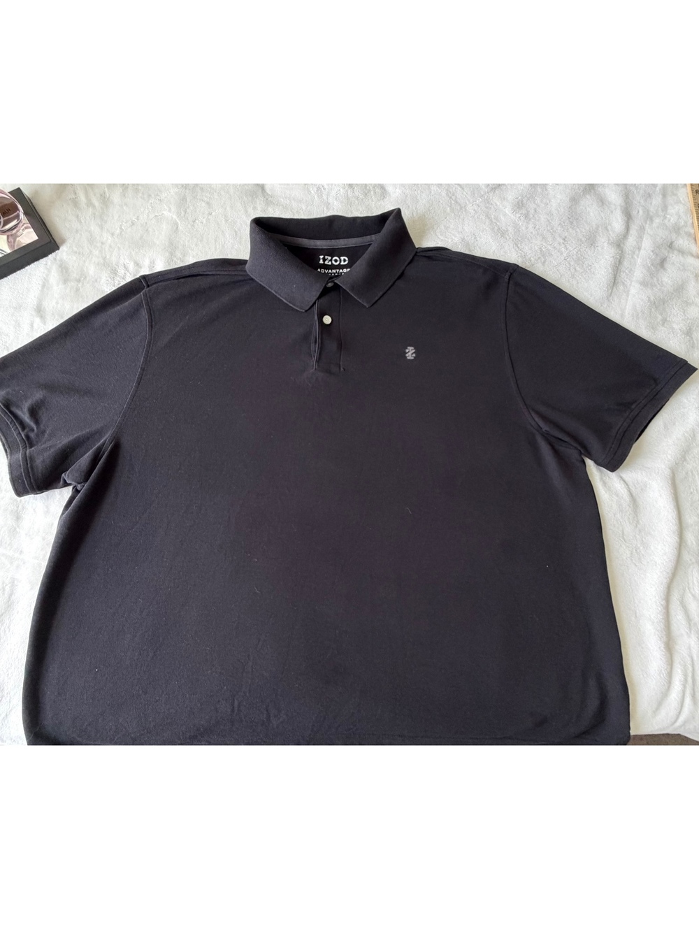 IZOD Advantage Performance Black Polo Shirt 2XL Natural Stretch